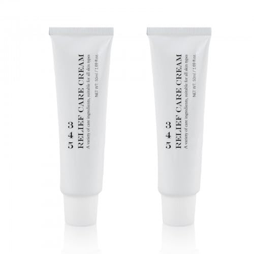 2 Stück 345 Relief Cream, Feuchtigkeitscreme Gesicht, 345 Intensive Repair Cream, Soothing Face Moisturiser cream Skincare, Hautbarriere Reparaturcreme für Akne und Fettige Haut, 50ml