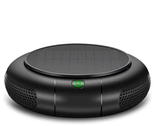 Flaroey Purificador de aire para coche con filtro HEPA de 1200 mAh, generador de iones negativos PM2.5 y eliminación de humo