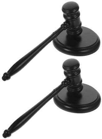 Gatuida Martillo de Juez de Madera Lacada con Base de Mazos de Haya para y Tribunales Práctico y Resistente para Abogados y Jueces