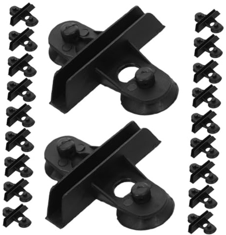 iplusmile 20pcs Fish Tank Isolation Clips Glass Suction Cup Holder Aquarium Divider Brackets for Breeding and Partitioning Fish Tank Accessories in Black