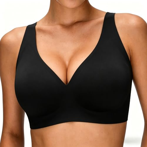GDDDYWWJ Soutien Gorge Jelly Femme, Soutien Gorge Push Up sans Armature Léopard Confort pour Poitrine Généreuse Quotidien Sommeil