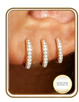 SMILYA 3 Paar Ohrringe Gold für Damen Gold Ohrring Stacks Gold Hoops Earrings Creolen Ohrring Set Schmuckgeschenke