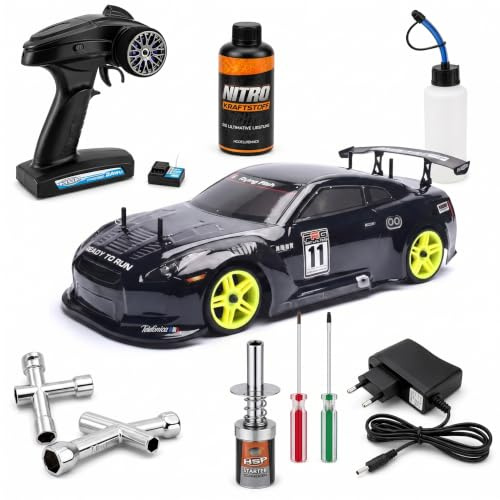 HSP On-Road GTR Nitro RC Hochgeschwindigkeits-Verbrenner-RC Auto – VX18 CXP Motor, 2,4 GHz Steuerung, bis zu 60 km/h, 2,5 kg, Robustes Design, ideal für Rennen und Freizeit