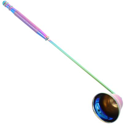 UTHCLO Vintage Rostfritt Stål Ljussläckare med Långt Handtag Metallklocka för Säker Släckning av Ljuslåga Halkfri Design Elegant Dekoration för Bröllop och Festliga Tillfällen