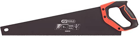 KS Tools - 907.2503 - Scie egoine travaux courant 500 mm - 3 angles de coupe 9TPI - Poignée bi-matière