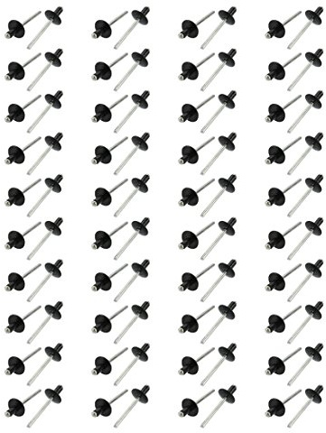 sourcing map 80Stk.Aluminum Offenes Ende Groß Flansch Blind Nieten 4,8mm x 8mm