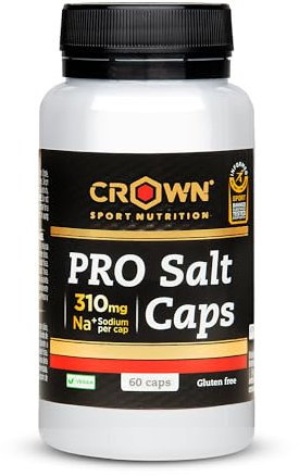 Crown Sport Nutrition Pro Salt Caps 310mg/cápsula | 60 cápsulas | Vegano, sin alérgenos | Sales orgánicas altamente asimilables | Certificado antidoping Informed-Sport
