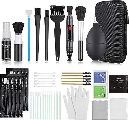 18 Stück Kamera Reinigungset Objektive Reinigungs-Sets für DSLR Kamera Objektive Filter Handys mit Raketengebläse Lenspen Reinigungspinsel Reinigungstuch Reinigungsbürste Objektivbürste