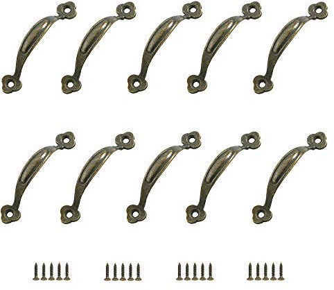 JINXM - 10 maniglie per mobili, maniglia per porta, manico in lega di zinco, per cucina, porta del fienile, giardino, sconto, cassetto dell'armadio in legno (80 mm)