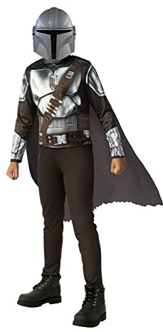 Rubies Star Wars Officiel - Déguisement Classique The Mandalorian pour Enfant Taille 7-8 Ans