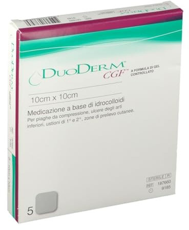 Medicazione CGF, Control Gel Formula, per Ferite con Essudato, 10x10cm, 5 Pezzi