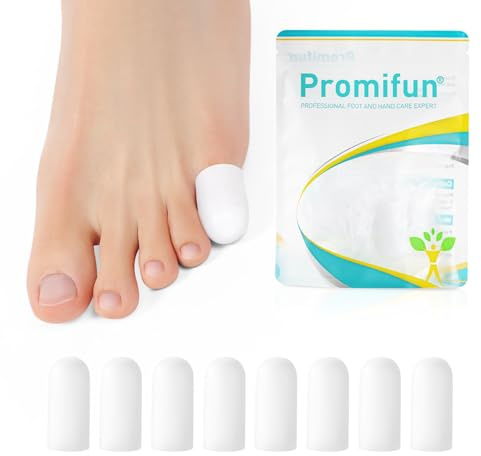 Promifun 8pcs proteggi dita piedi - Protezione dita piedi distanziatori dita piedi, ideali per unghie dei piedi mancanti o incarnite, calli, vesciche, dita a martello(8S)