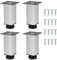 4 Piedini per Mobili Regolabili 0-12 mm, 15cm Piedini Regolabili per Mobili, Gambe per Mobili, Piedi Regolabili per Mobili, Piedini in Acciaio Inox, Piedini per Letto Divano Armadietto Tavolo Gambe