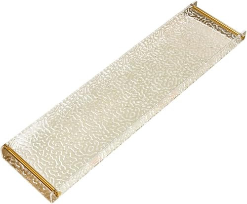 Generisch Badewannenablage aus Acryl, wasserdichtes, Elegantes Wannenregal mit Griff, Bad-Organizer zum Platzieren von Badutensilien,80cm