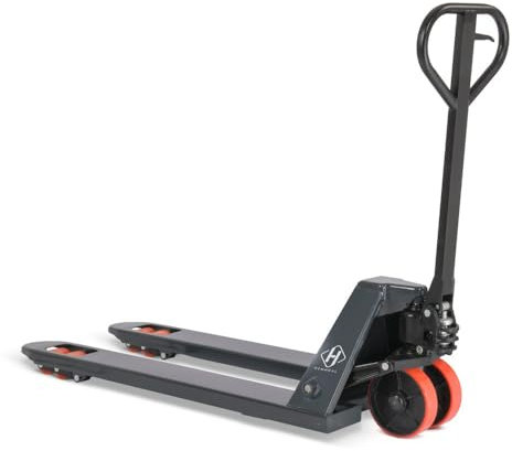 HEMMDAL Hubwagen | 2.000 kg Tragkraft | 1.150 mm Gabellänge | Lenkrad/Gabelrolle aus robustem Polyurethan | Tandem-Gabelrollen | Palettenhubwagen