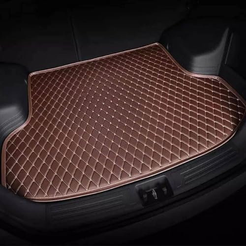 Auto Leder Kofferraummatten für Mercedes Benz GLB 5 Seats 2020 2021 2022 2023, Auto Kofferraumwanne Innenmatte Zubehör Auto Kofferraum Wasserdicht & Kratzfest,Brown