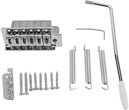 Joyance 6 String Tremolo System Bridge E-Gitarre Tremolo Brücke, Retro Metall 6 Saiten Tremolo-System Brücke für ST Gitarre, Verschleißfest, Schwarz