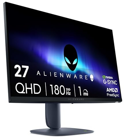 Alienware 27 Gaming Monitor - AW2725DM - 27 180Hz 1ms QHD Display, IPS, NVIDIA G-SYNC, AMD Freesync, VESA AdaptiveSync.