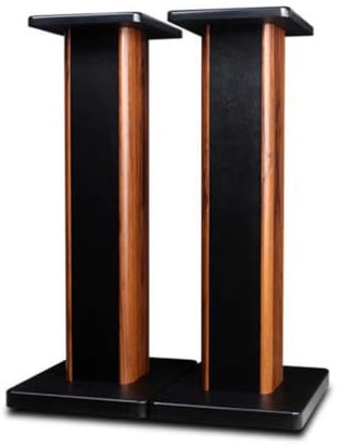 1 par de soportes para altavoces de madera, diseño hueco que se puede llenar con arena, para escritorio de alta fidelidad de cine en casa y altavoces satélite