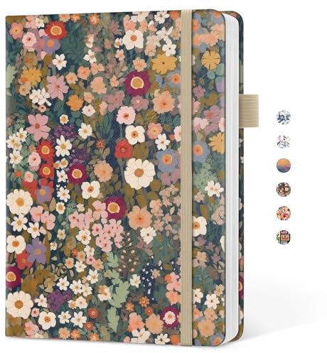 Taja Pretty Dotted Journal for Women, Aesthetic Hardcover Leather Journal