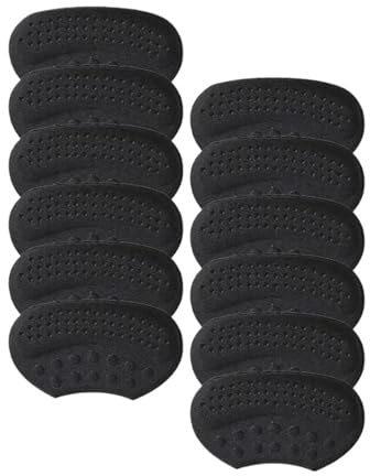 8/12 st höstförebyggande häl klistermärke sneakers slitstarka dynor högklackade elasticitet innersulor lapp skyddande skor inlägg för skor för stora (svart, 12 st)
