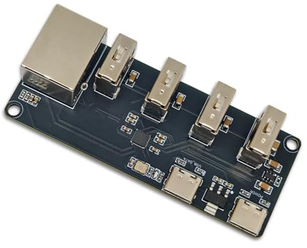 Hub de expansión de 4 puertos USB 2.0 y Gigabit Ethernet, diseño compacto para conectividad multidispositivo, adaptador USB de múltiples puertos con adaptador Gigabit Ethernet