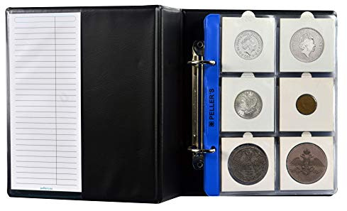 Collection Album with 60 Pockets for Standard Cardboard Coin Holders. 10 Sheets. Coin album S