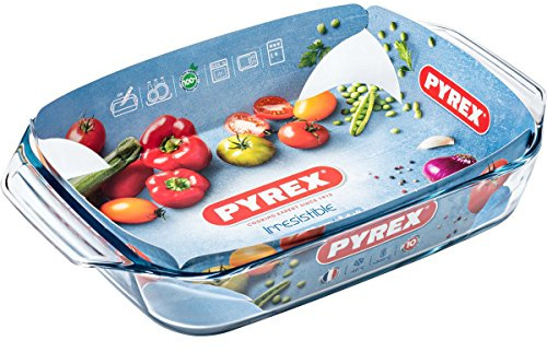 PYREX Hitzebeständige Auflaufform Ofenform Lasagneform mit Griffen (39x25 cm - 3,8 L)