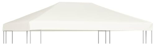 vidaXL Paviljongtak 310 g/m² 4x3 m gräddvit