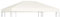 vidaXL Toldo de Cenador, Cubierta Superior de Carpa, Techo de Repuesto, Pabellón para Jardín Patio Terraza Casa, Blanco Crema 310 g/m² 4x3 m