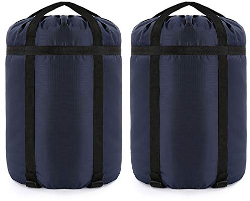 Borogo Compression Stuff Sack, 36L Sleeping Bags Storage Stuff Sack Organizer Waterproof Camping Hiking Backpacking Bag for Travel - Great Sleeping Bags Clothes Camping Hiking 2-Pack
