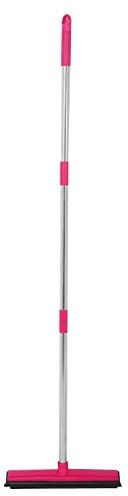 Mattkvast, golvrengörare, kvast, dammborttagningsverktyg, rakelkant 100 cm (48,0 tum) mattor djurhårplattor för golv (rosa)