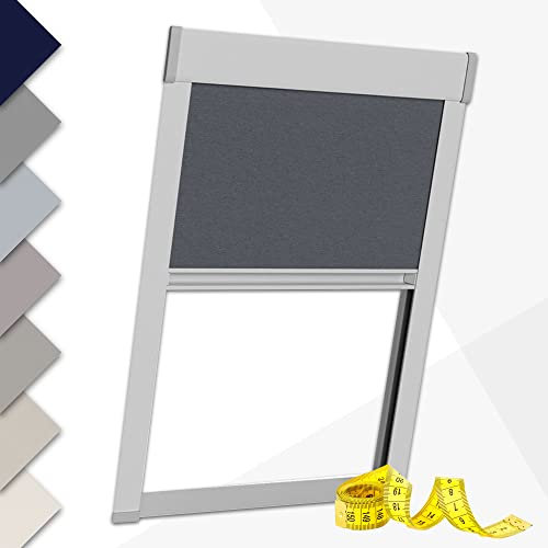 Victoria M. Dachfensterrollo nach Maß Thermorollo Verdunkelungsrollo Sonnenschutz-Rollo kompatibel mit Fakro Dachfenster, Schraubmontage, Fenstertyp FK