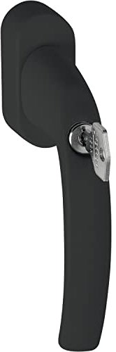 HOPPE 11618243, schwarz matt Fenstergriff ATLANTA-Secustik 90°,VK 7 x 32-42 mm