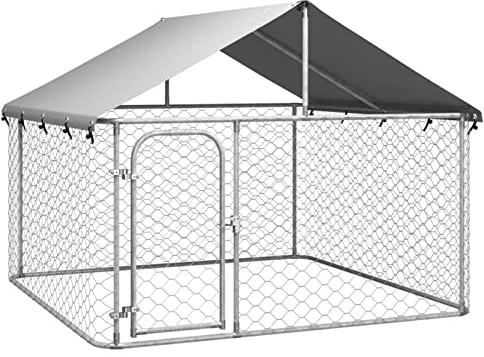 ANGYANG Chenil d'Extérieur avec Toit pour Chien 200x200x150 cm - Niche Extérieur