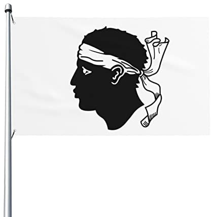 Drapeau de la Corse Drapeau 3x5 Pieds Patio Jardin Pelouse Bienvenue Décoration Bannière Intérieur Accueil Fête Drapeaux