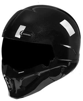Vintage MotorradHelme, Retro Motorrad Open Face Helme DOT ECE Zertifiziert, Integralhelme, ATV UTV Motocrosshelme Jethelme Mit Visier, Herren Damen Rollerhelm MofaHelm ( Color : A1 , Size : XL=(61-62c