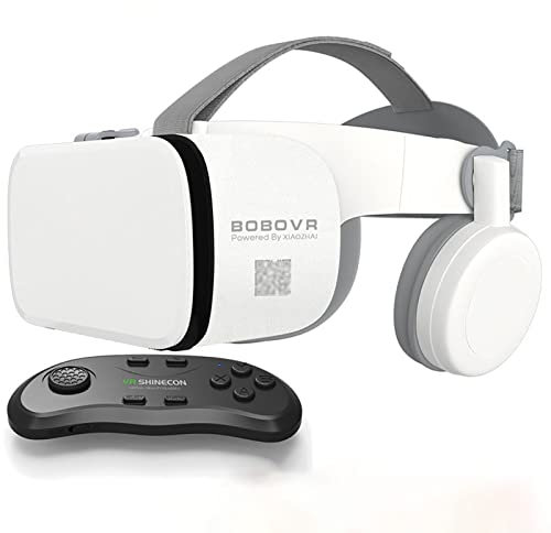 Gafas Realidad Virtual Pantalla Completa Gafas 3D VR con Control Remoto, Gafas Estéreo Originales 3D VR para iPhone 14 13 12 11 Pro Mini X R S MAX Samsung Galaxy Juego Realidad Virtual para Teléfonos