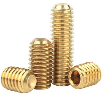 ORANXIN M2.5 x 2mm 50 Pcs Innensechskant Madenschrauben Messing Pokalpunkt Hex Kopflos Stellschrauben Allen Knopf