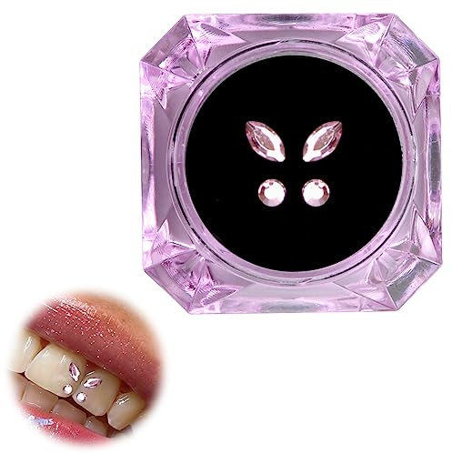 Zahnkristall, Zahnstein Zahnverzierungen Kristall Edelstein Zähne Zähne Edelsteine 4pcs/Box Zähne Edelstein Schönheit Dental Diamant Zahn Kristall Ornamente