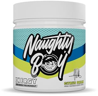 Naughty Boy High Energy Pre Workout Powder with Beta Alanine, Citrulline & Caffeine Supplements for Men & Women Clinically Dosed Energy Drink- 390g/30 Servings (Citrus Dream)