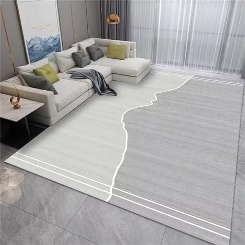 RUGMRZ Deko Babyzimmer Beständig gegen Verschmutzung und Schmutz jugendzimmer Teppich grau Baby Zimmer deko bettumrandung Teppich deko babyzimmer Teppich Aussenbereich140x200CM