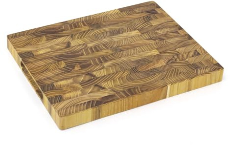 Planche à découper rectangulaire en teck, planche à découper rectangulaire en bois de teck, 30 x 24 cm