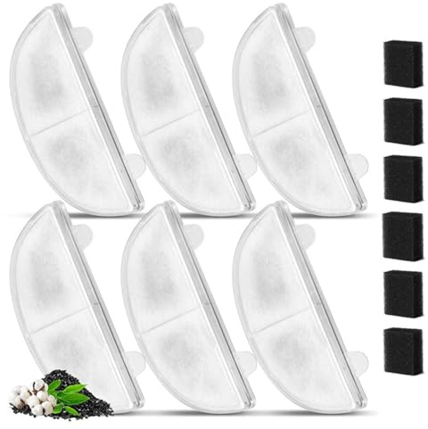 Filtres de fontaine à eau pour chat Homerunpet WF20, filtres de rechange pour fontaine à eau pour chats, chiens et animaux domestiques (6 pièces)