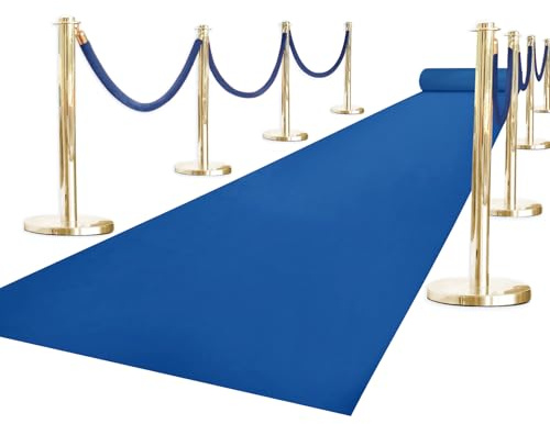 Royal Blue Carpet Runner for Party, Premium 160 GSM Felt Non-Woven Fabric Runway Rug for Party Wedding & Special Events,Rolled Package Without Creases (Royal Blue, 3X15 ft)