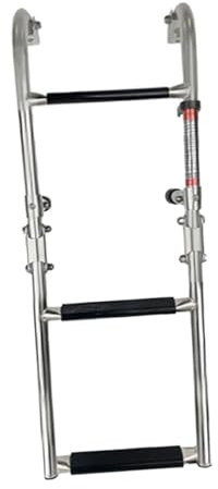 F Fityle Scaletta da Bagno per Barche Scaletta Telescopica per Barche, Pieghevole, Scaletta da Bagno in Acciaio Inossidabile per Barche Marine per Yacht Marini, Scaletta a 3 gradini