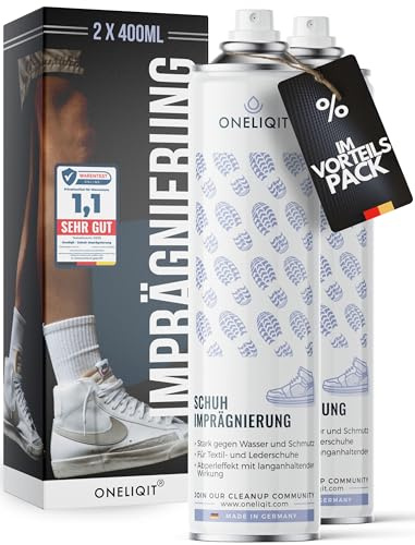 Imprägnierspray 2x400ml Vorteilspack – Premium Schutzspray für Schuhe, Sneaker, Textilien & Polstermöbel, Wildleder, Jacken & Zelte – Starker Nässeschutz & Schmutzschutz – Made in Germany