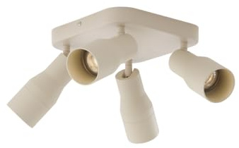 Qazqa - Modern Beige GU10 Deckenstrahler 50 mm quadratisch 4-flammig Spotbalken-flammig - Stanley I Wohnzimmer I Schlafzimmer - Aluminium Quadratisch I Rund - LED geeignet GU10