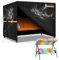 Rimwig Fundas para columpio de jardín, impermeables, resistentes, de 2 plazas, para exteriores, resistente al viento, anti-UV, para patio, jardín, hamaca (175 x 125 x 160 cm), color negro
