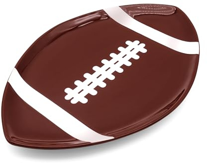 40YARDS Amerikansk fotbollstallrik av keramik – fotboll serveringstallrik i fotboll med vita sömmar och ränder – dekorativ eller festplatta för fans – 30,5 x 19 cm